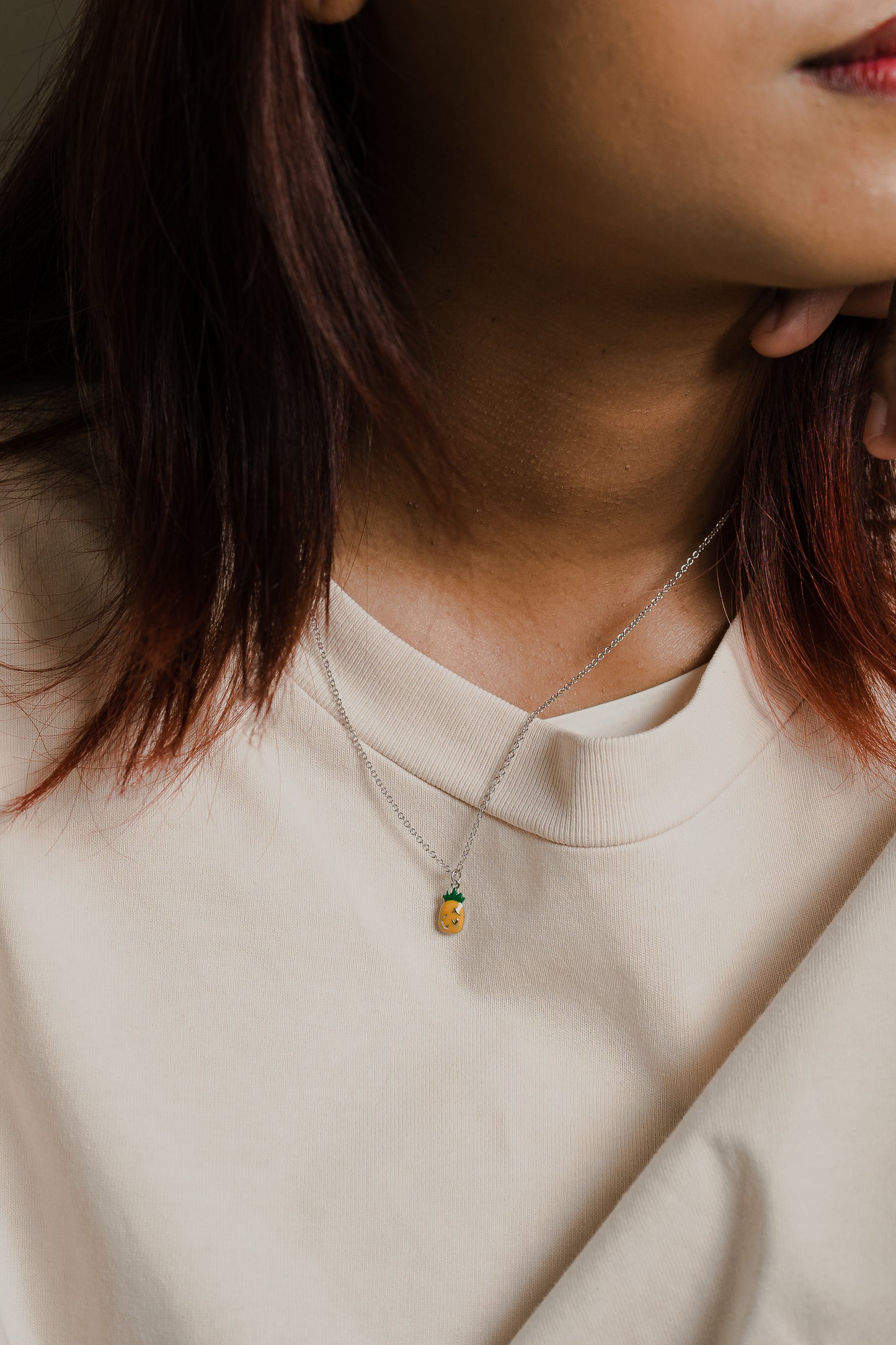 Pineapple Sterling Silver Necklace