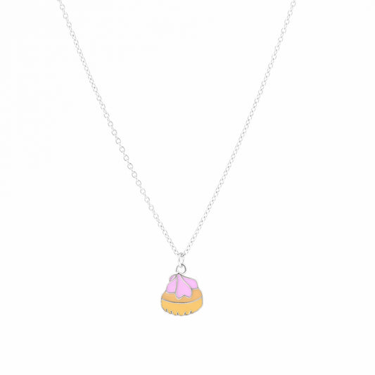 Gem Biscuit (Pink) Sterling Silver Necklace